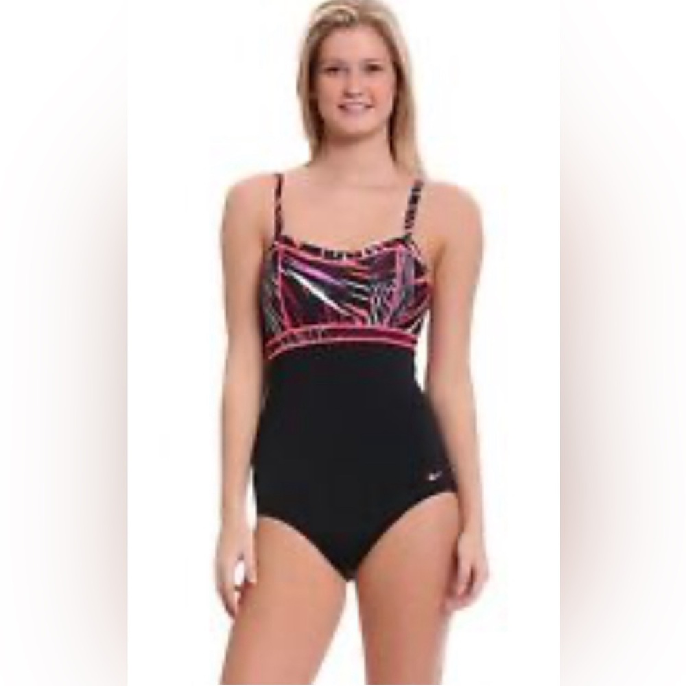 Nike Swimsuit - full interior mesh for control - EUC, Sz 18